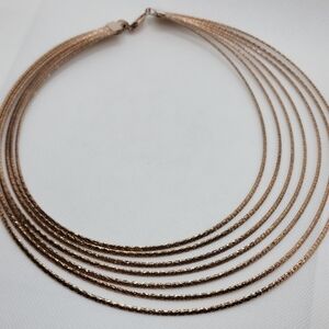 Elegant Italian Bronze Necklace Signed Dyadema